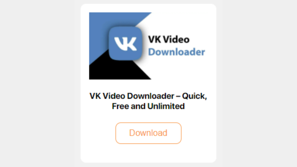 download videos from the VK app